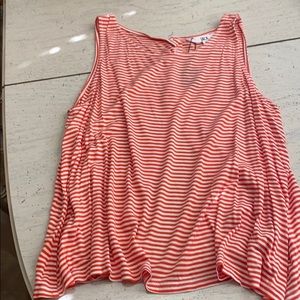 Striped tank with opening in back